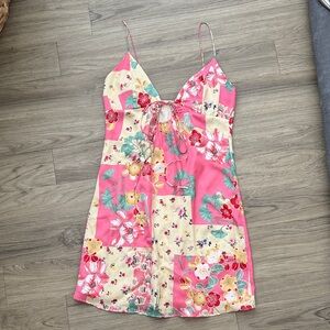 Zara Vibrant Pink Floral Dress